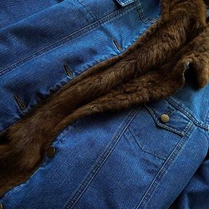 Faux Fur Jean jacket